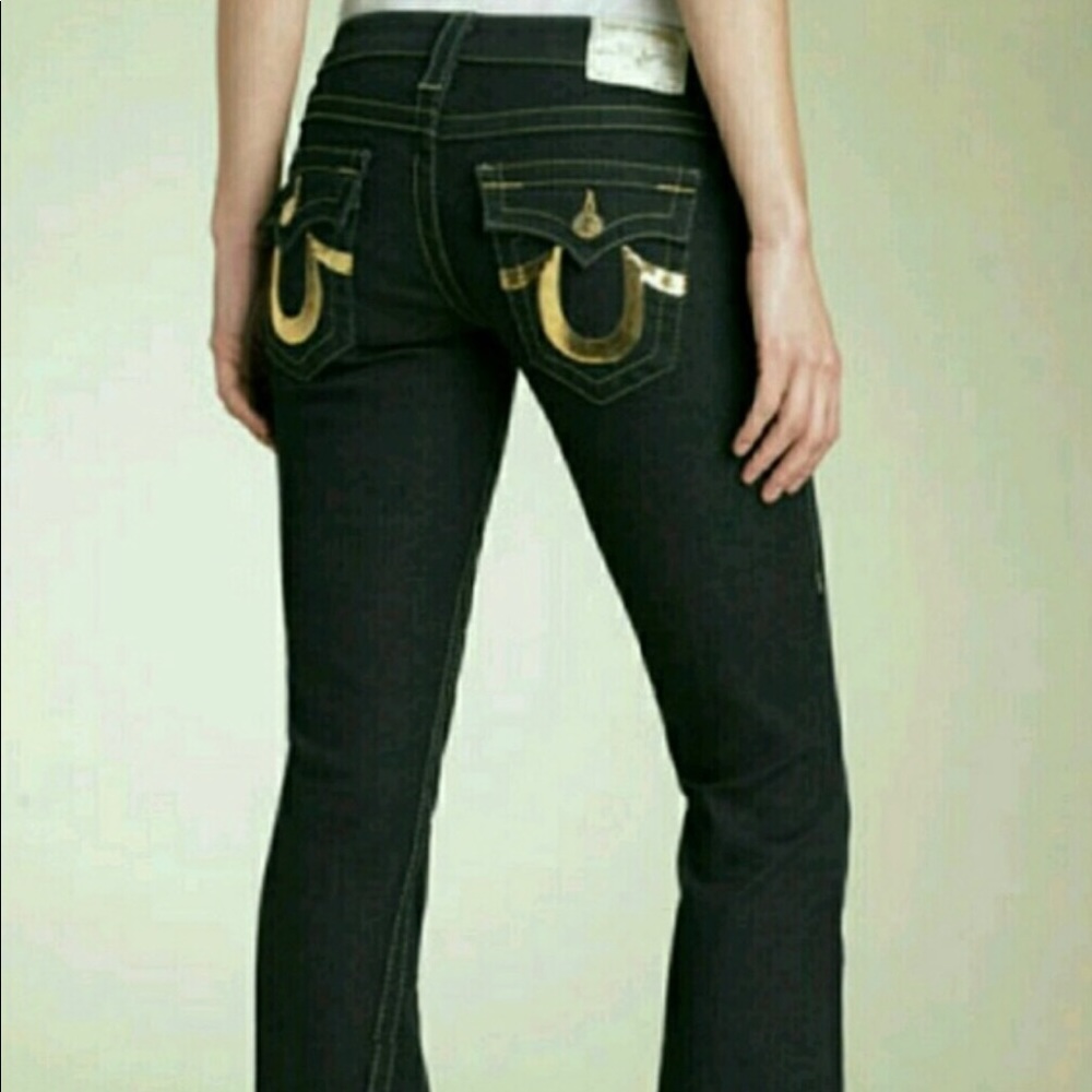 True Religion denim crystal sequin jeans size 27